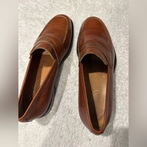 Men's Brown Leather Slip-On Penny Loafers